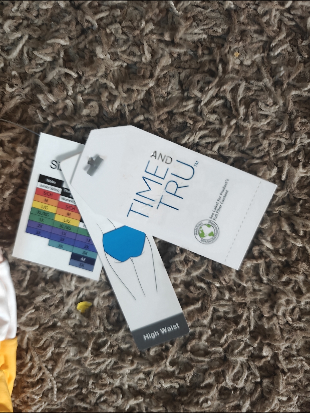 Time and Tru Yellow Women’s Tankini Swim Set with Pink and White Accent - Picture 7 of 8